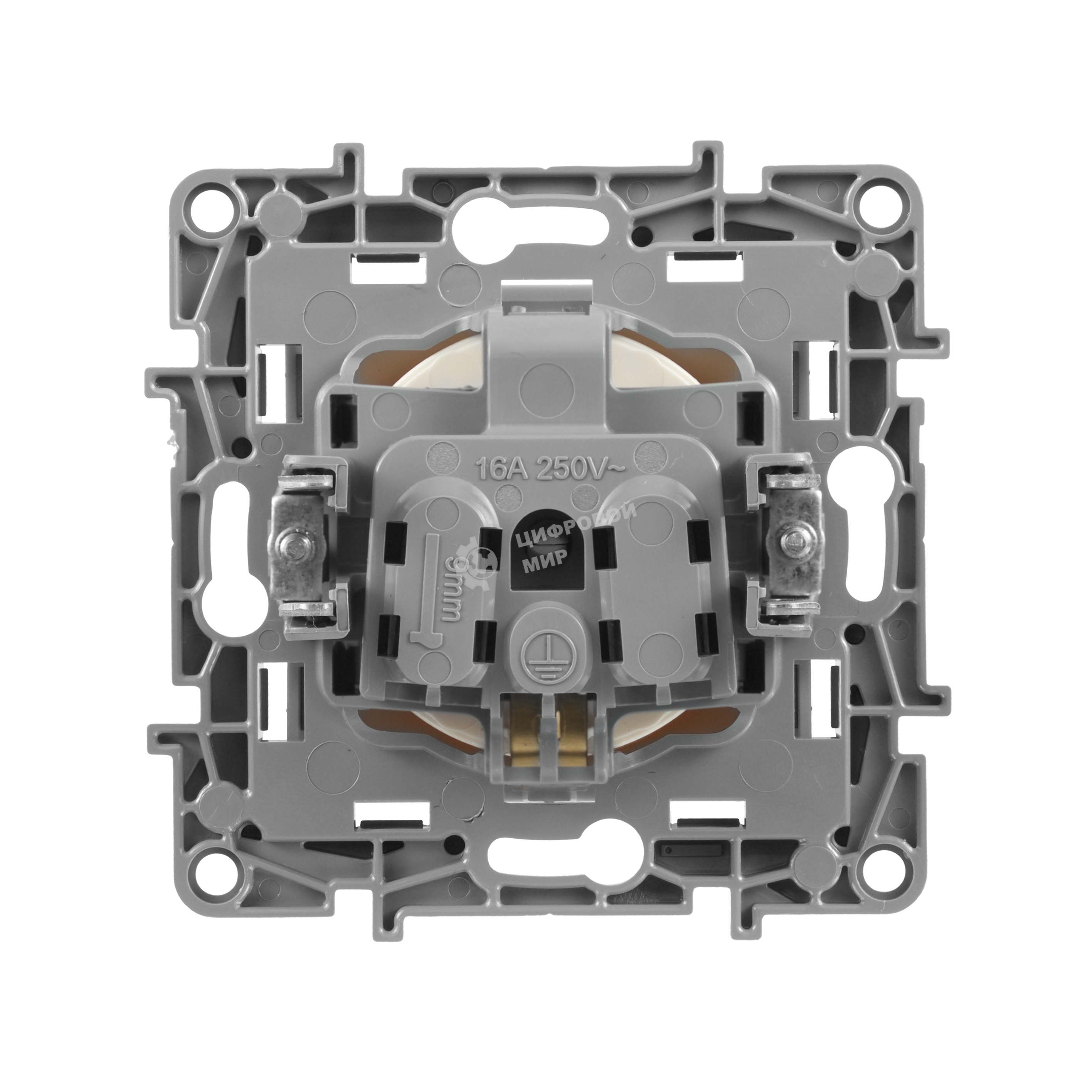 Розетка 2К+З винты, сл. кость ETIKA 