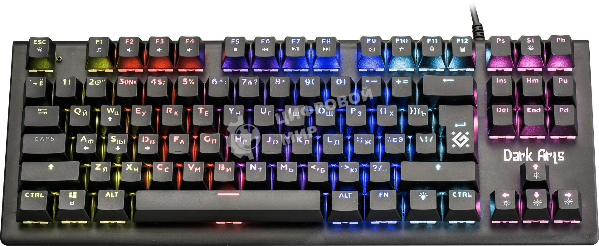 Клавиатура проводная Defender Dark Arts GK-375, USB, черный