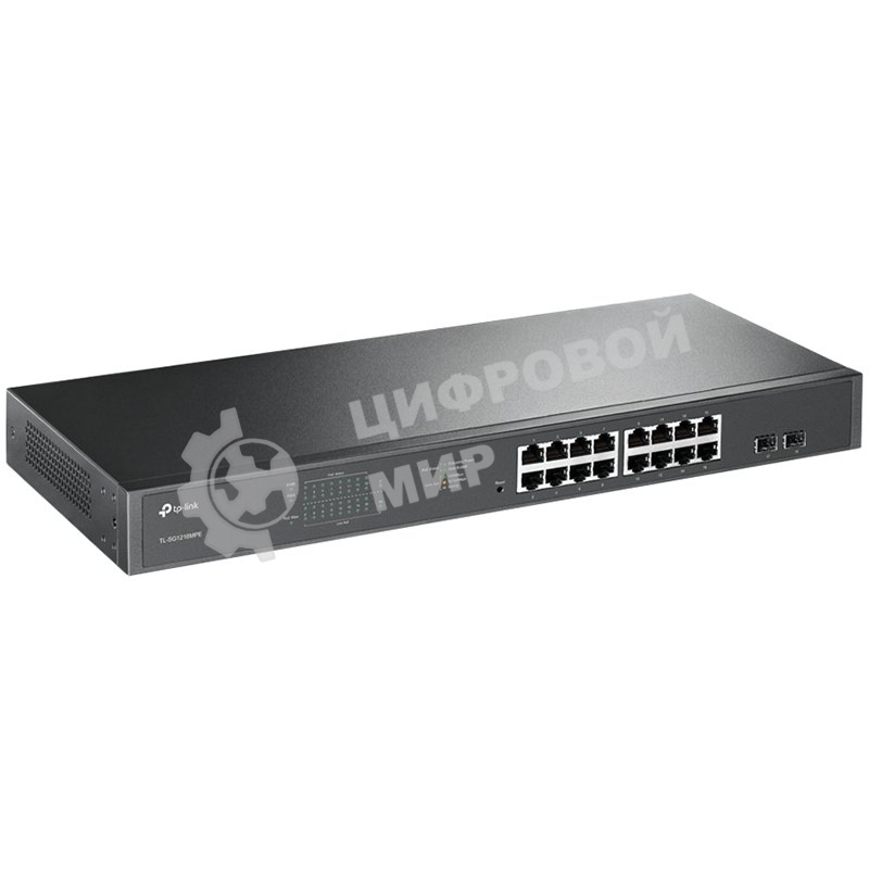 Коммутатор 16-port Gigabit PoE Easy Smart switch, 802.3af on ports 1-16, PoE budget 192 watts, desktop and rack-mountable