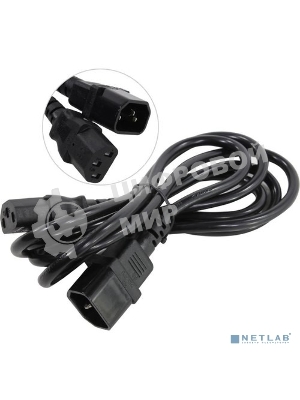 Кабель монитор-компьютер (UPS->уст-во) ExeGate Power EC-1,8P (С13->С14) VDE-250V-3*0,75-CU,10A, 1.8м