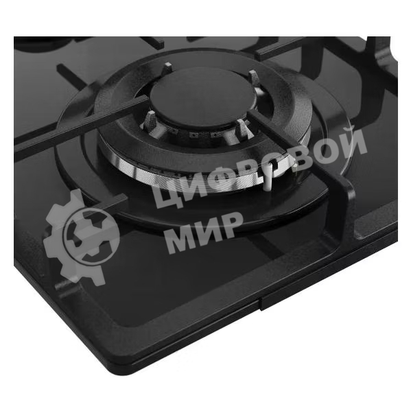 Газовая варочная панель Kuppersberg FG 36 B газ, High-Tech, 30 см, автоматический электроподжиг, газ-контроль, форсунки под сжиженый газ, SABAF конфорки, чугунные решетки, цвет черный, цвет фурнитуры черный