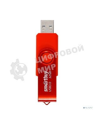 Флешка USB Smartbuy Twist Red (SB032GB3TWR), 32Gb, USB 3.0/3.1, R/W 70/40, красный