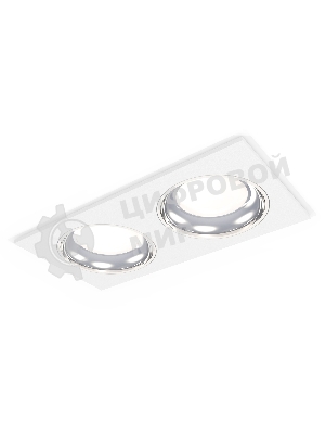 Комплект встраиваемого светильника Ambrella light XC7635061 SWH/PSL белый песок/серебро полированное MR16 GU5.3 (C7635, N7022)