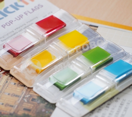 Закладки самоклеящиеся, индексы пластиковые Stick`n 26020 12x45мм, 4 цвета в упаковке, 35 листов, Z-сложение с цветным краем блистер