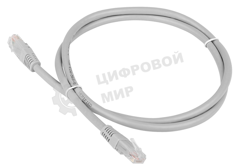 Патч-корд LANMASTER TWT-45-45-5.0/6-GY 5м UTP Cat 6 серый