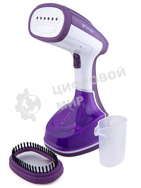 Отпариватель Kitfort KT-916-2 фиолетовый/белый, 1000 Вт, 15 г/мин, 0.26 л