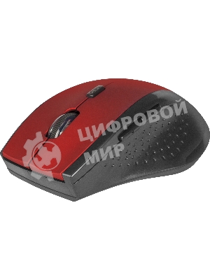 Мышь беспроводная Defender Accura MM-365 красный, 1600 dpi, радиоканал, USB, кнопки - 6