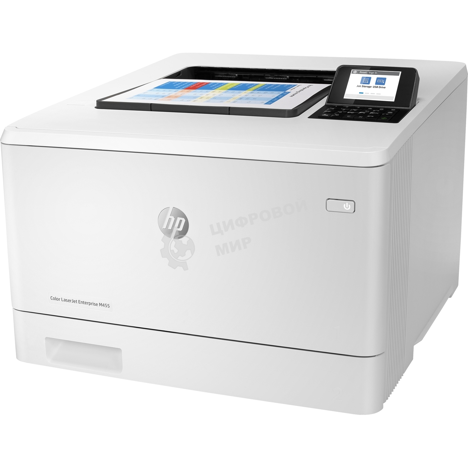 Принтер лазерный HP Color LaserJet Pro M455dn (3PZ95A), A4, цветной, печ. до 27 стр/мин., 600 x 600 dpi, USB, RJ-45, Air Print, Mopria