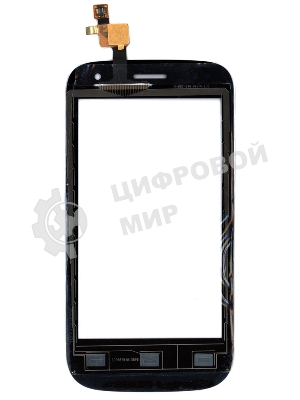 Сенсорное стекло (тачскрин) для Fly IQ445 Genius, черное
