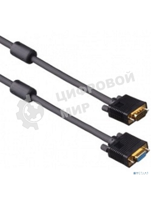 Удлинитель монитор - SVGA card (15M -15F) 1.8м 2 фильтра ExeGate позол. разъемы, экран