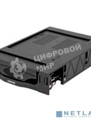 Сменный бокс для HDD AgeStar SR3P-SW-2F SATA пластик черный 3.5