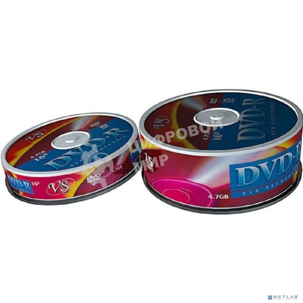 Диск DVD+R VS (PERFEO)4.7 Gb, 16x, Shrink (25), (25/600).