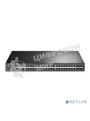 Коммутатор 48-port Gigabit PoE+ L2+ switch, 48 802.3af/at PoE+ ports, 4 Gb SFP slots, 1 RJ-45 + 1Micro-USB console ports, 348W PoE budget