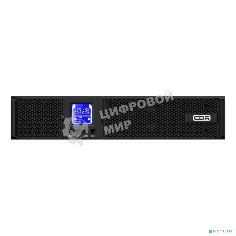 Источник бесперебойного питания CBR ESN-2KRT-8I-LCHERSC Online 2000VA/2000W RT 8 x C13, LCD, HID-USB, RS232, EPO, SNMP slot