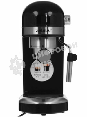 Кофеварка рожковая Zelmer EXPRESSO ZCM7295 черный, исп. кофе - молотый/чалды, 1.4 л, 1350 Вт, 20 бар