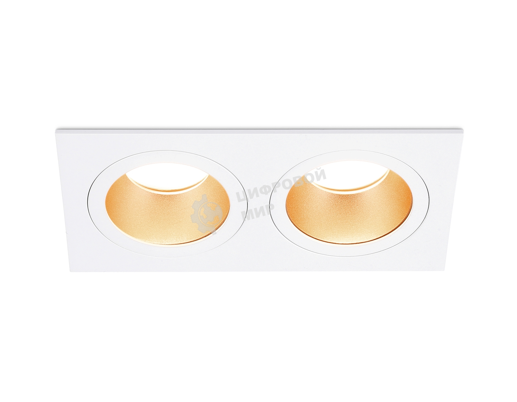 Встраиваемый точечный светильник Ambrella light TN102831/2 WH/GD белый/золото GU5.3/2 178*93*50