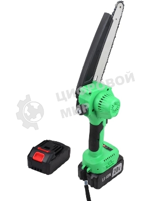 Пила цепная аккумуляторная бесщеточная Zitrek GreenSaw 20V [082-1858] 20В, 4,0А·ч Li-ion аккум. 1шт, ЗУ