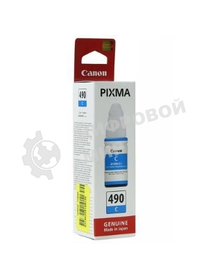 Чернила Canon GI-490C 0664C001 голубой (70 мл) для Canon Pixma G1400/2400/3400
