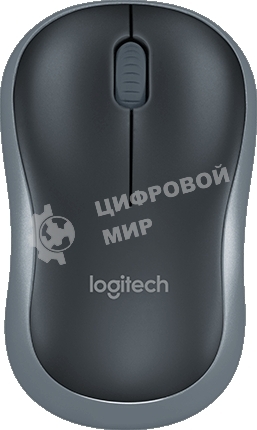 Мышь беспроводная Logitech M185 серый/черный, 1000 dpi, радиоканал, USB, кнопки - 3