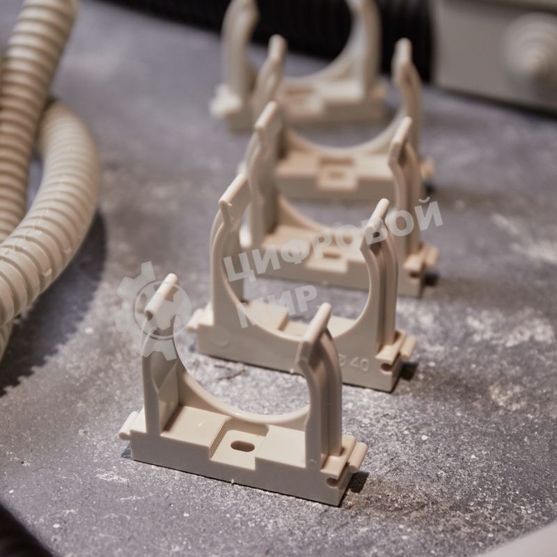 Крепеж-клипса для монтажного пистолета Rexant Ø 40 мм, серая (25 шт/уп)