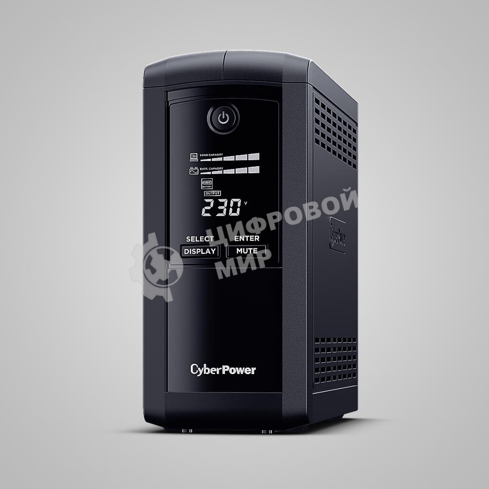 Источник бесперебойного питания CyberPower VP700ELCD Line-Interactive 700VA/390W USB/RS-232/RJ11/45 (4 EURO)