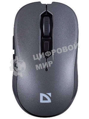 Мышь беспроводная Defender Gassa MM-105 серый, 1600 dpi, радиоканал, USB, кнопки - 6