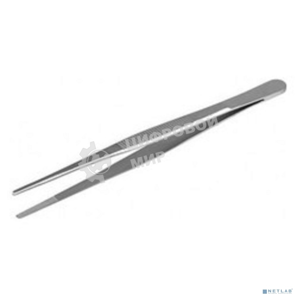 Пинцет Rexant прямой, рифленый 200 мм (блистер)