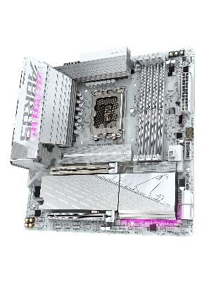 Материнская плата Gigabyte B860M AORUS ELITE WIFI6E ICE, LGA1851, Intel B860, 4xDDR5, 4xSATA, 3xM.2, 1xPCIe 5.0 x16, 1xPCIe 4.0 x4, 1xDP, 2xHDMI, 1x2.5Gb LAN, Wi-Fi 6E, Bluetooth 5.3, 2xUSB-A 10Gbps (Gen2), 4xUSB-A 5Gbps, 4xUSB-A 2.0, 1xUSB-C 20Gbps (USB4), 2x3.5 мм, 7.1, mATX