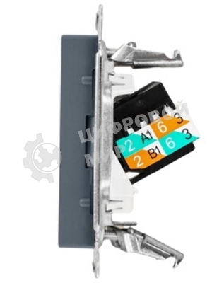 Розетка компьютерная двойная RJ45+RJ45, кат.5E, механизм ATN000785 Schneider Electric AtlasDesign Грифель