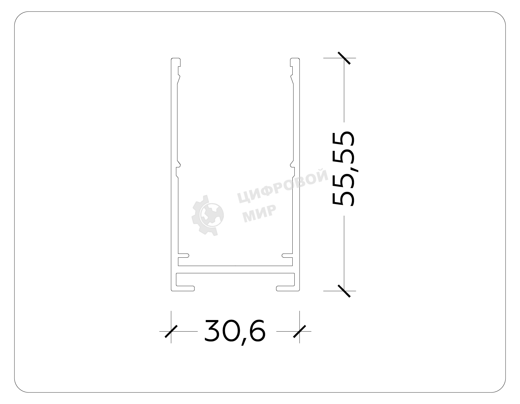 Шинопровод накладной Ambrella light GL1005 WH белый IP20 220V 3000*30.6*56