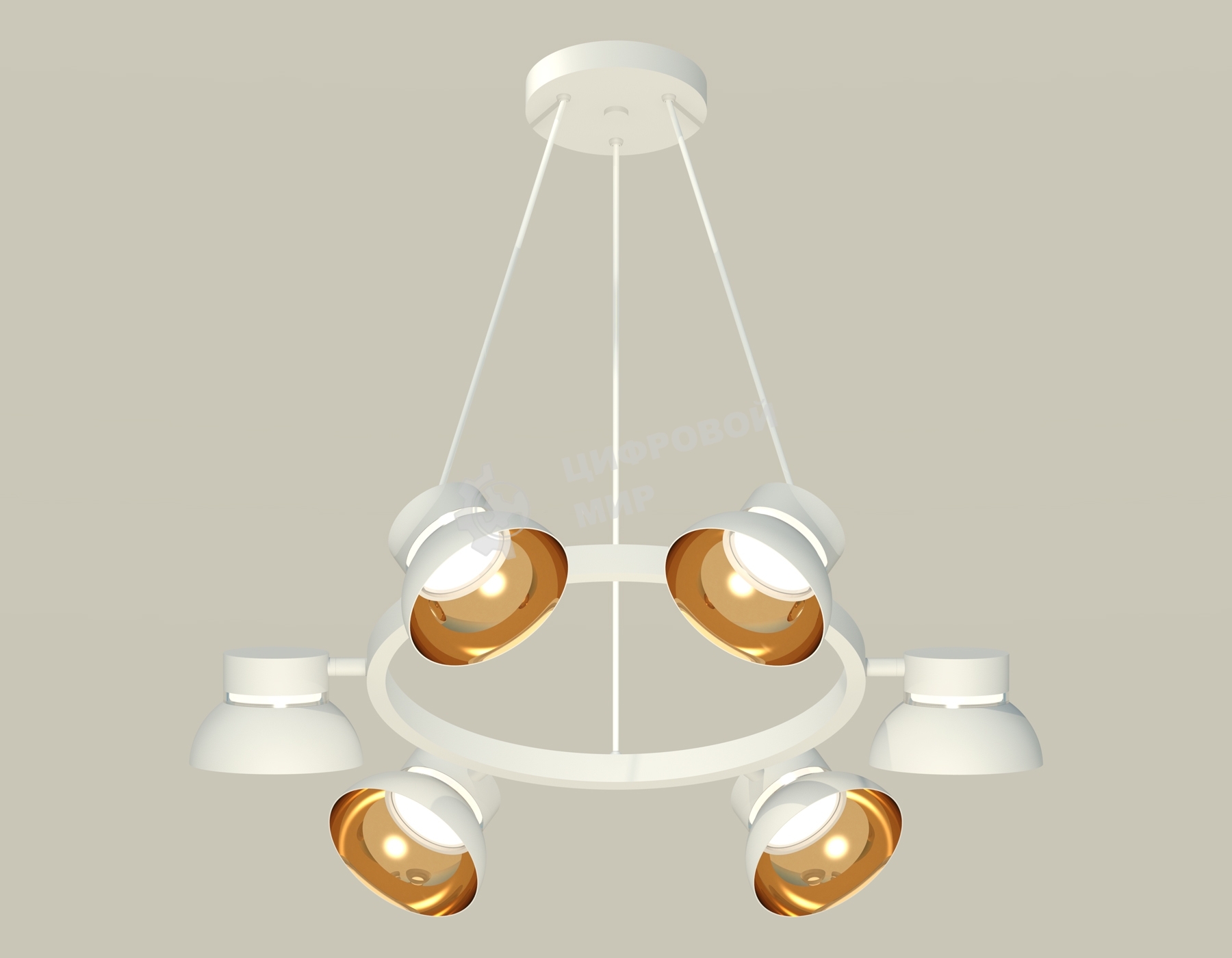 Светильник Ambrella light XB9191101/6 SWH/PYG/CL белый песок/золото желтое полированное/прозрачный GX53 (C9191, N8144)