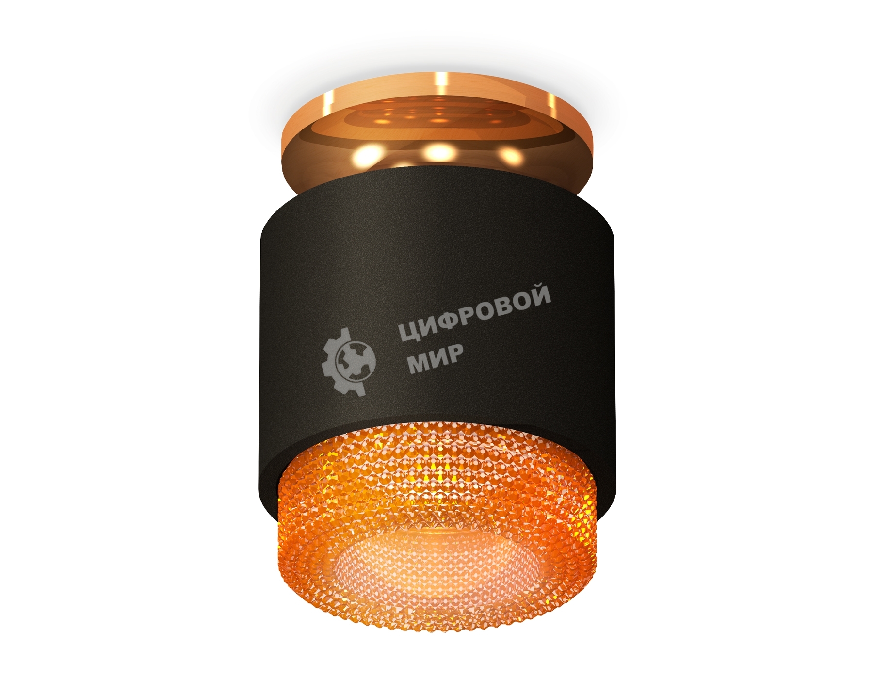 Светильник Ambrella Light XS7511122 SBK/PYG/CF черный песок/золото желтое полированное/кофе MR16 GU5.3 (N7929, C7511, N7195)