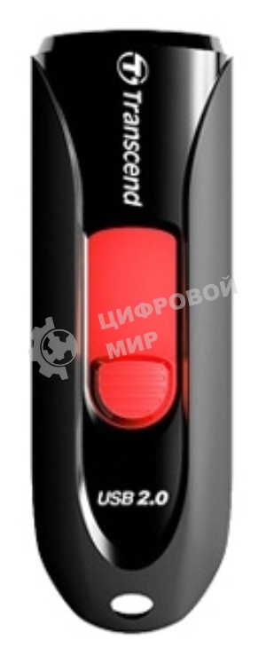 Флешка USB Transcend JetFlash 590 (TS16GJF590K), 16Gb, USB 2.0, R/W 15/5 черный/красный