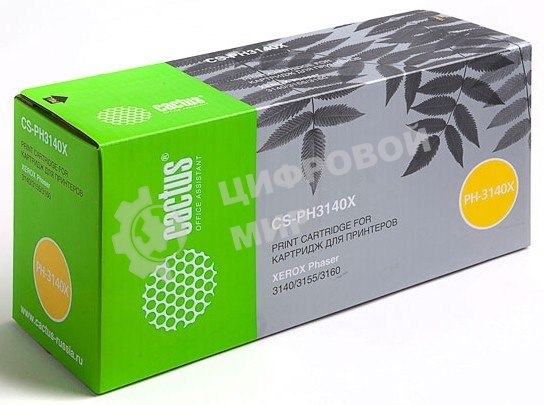 Картридж лазерный Cactus CS-PH3140X (108R00909) черный (2500 стр.) для Xerox Phaser 3140/3155/3160