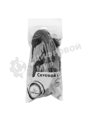 Кабель питания Cablexpert PC-186-1-10M, 10м, Schuko- C13, 3x1кв.мм, черный, с заземлением, пакет