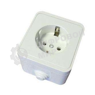 Розетка 1-м ОП Клио 16А с заземл. IP44 белый UNIVersal К2228