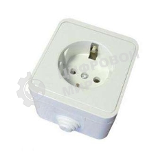 Розетка 1-м ОП Клио 16А с заземл. IP44 белый UNIVersal К2228