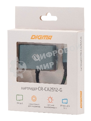 Кард-ридер Digma CR-СA2512-G/темно-серый/SD/TF/micro-SD/USB Type-C/алюминий