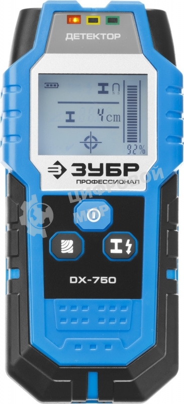 Металлоискатель Зубр 45260дисплей автокалибровка металл100мм проводка50мм дерево20мм