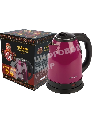 Чайник Матрена MA-002 электрический (1.8 л) стальной бордовый