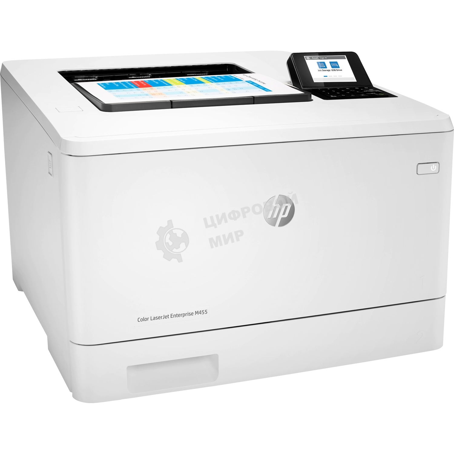 Принтер лазерный HP Color LaserJet Pro M455dn (3PZ95A), A4, цветной, печ. до 27 стр/мин., 600 x 600 dpi, USB, RJ-45, Air Print, Mopria