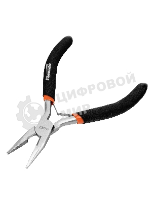 Длинногубцы Sparta Mini, 130 мм, никелированные, прямые, авторазжим