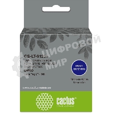 Картридж ленточный Cactus CS-LT-91201 черный шрифт, белый фон (12 мм, 4 м) для Dymo Letra Tag LT-100H