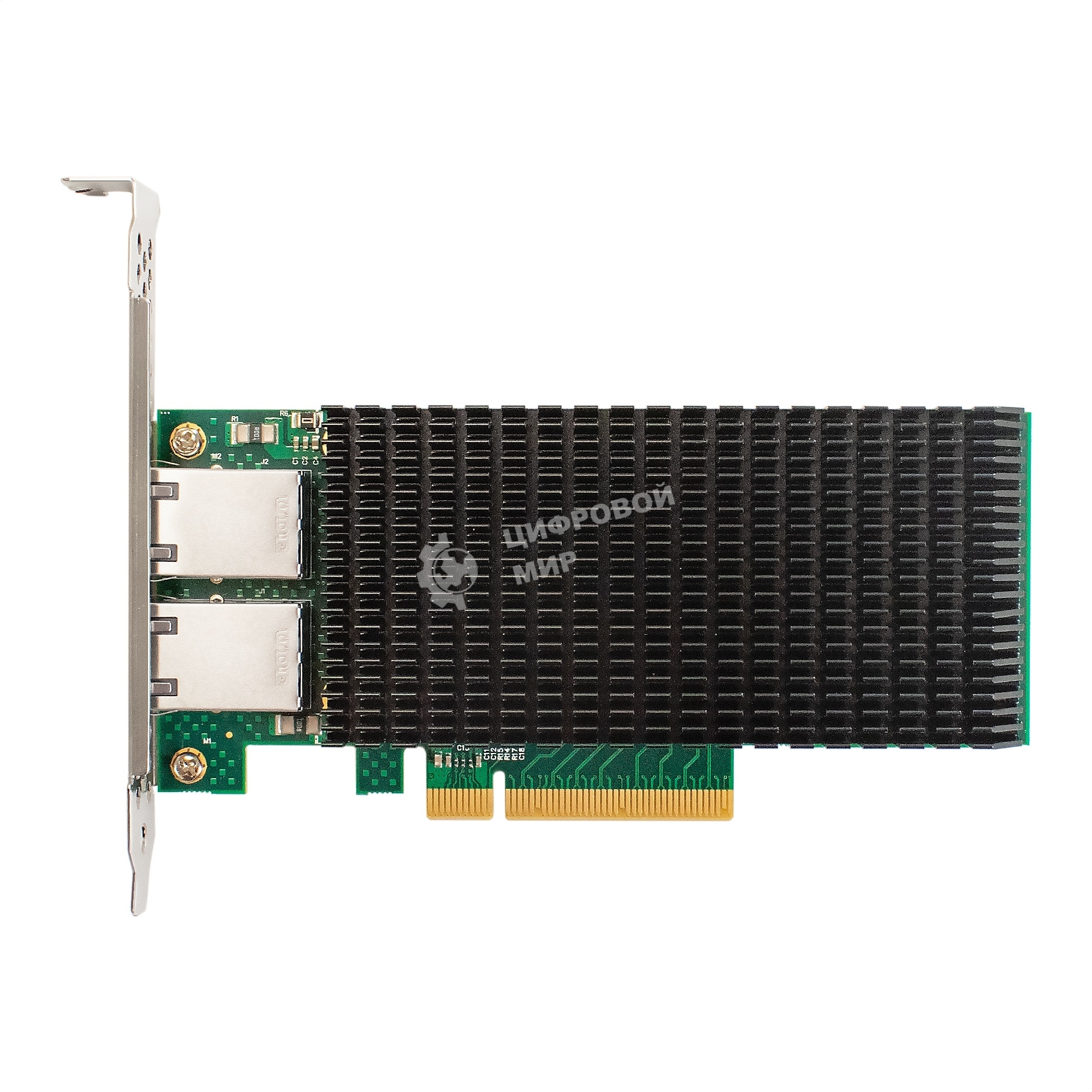 Сетевой адаптер ExeGate EXE-X540-T2 (PCI-E x8 v3.0, порты 2xRJ45 (медные), 10Gb/s (10/5/2.5/1Gb/s, 100Mb/s), Server NIC Intel Chipset X540-AT2)