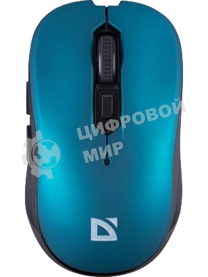 Мышь беспроводная Defender Gassa MM-105 бирюзовый, 1600 dpi, радиоканал, USB, кнопки - 6