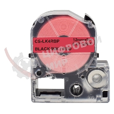 Картридж ленточный Cactus CS-LK4RBP черный для Epson LW300/LW400/LW700/LW600P/LW1000P/K400/Z700/Z900