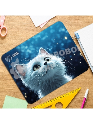 Коврик для мыши Cactus белый Cat 300x250x3мм (CS-MPC-D11M)