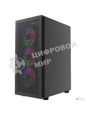 Компьютерный корпус Powercase Mistral EA17, Tempered Glass, 4x 120мм ARGb PWM Fan, черный, ATX (CMAEA17-A4)