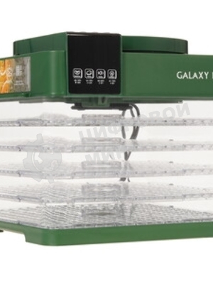 Сушилка для овощей и фруктов Galaxy Line GL 2630, зеленый, с электронным управлением, 450 Вт