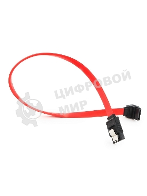 Кабель интерфейсный SATA Cablexpert CC-SATAM-DATA90-0.3M, 30 см, угловой разъем, 7pin/7pin, защелка, пакет